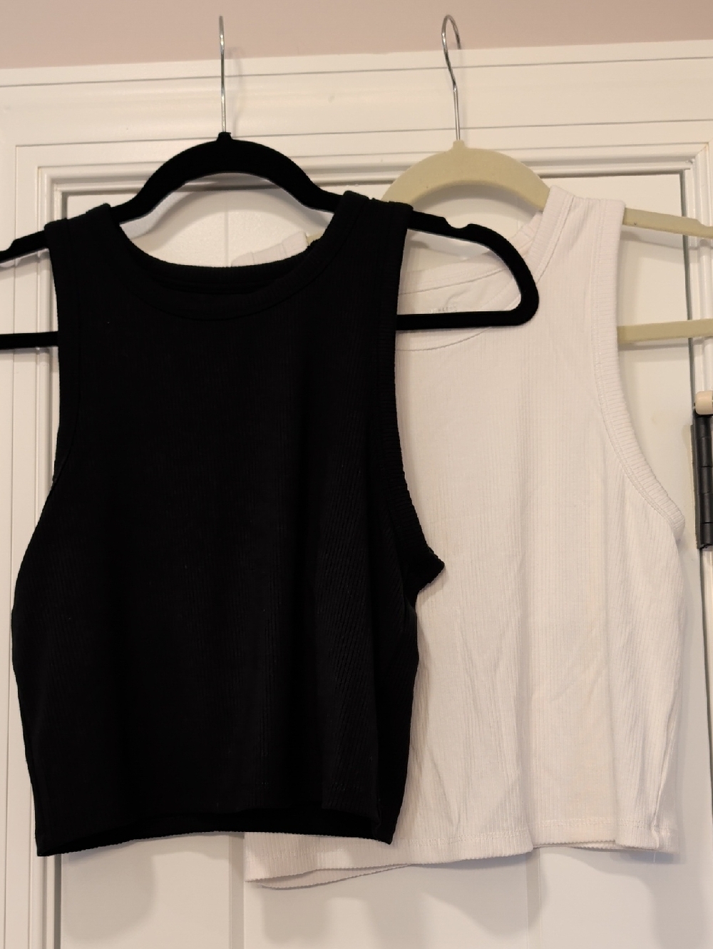 aerie Ribbed Tank Tops in Black & White Duo